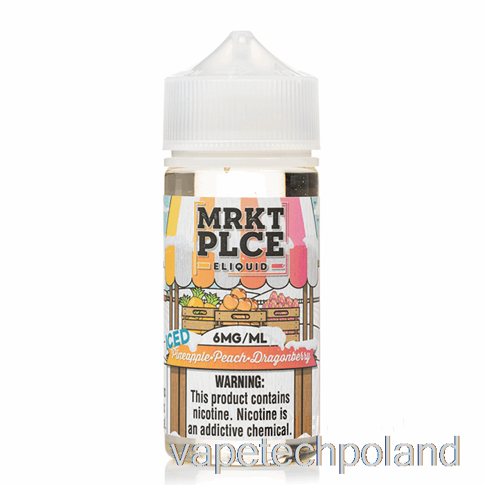 Vape Polska Ice Ananas Peach Dragonberry - Mrkt Plce - 100ml 3mg